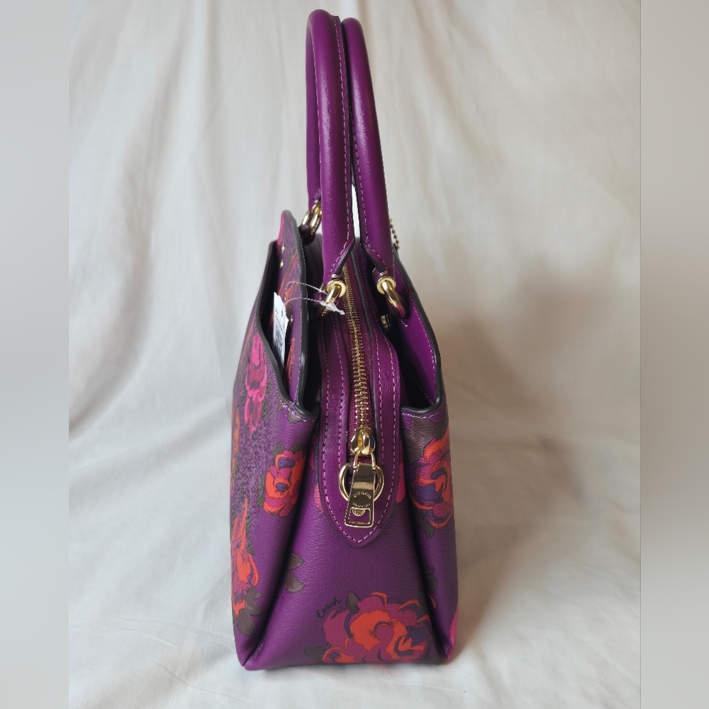 NWT Coach Mini Lillie Carryall With Jumbo Floral Print CF327 - Picture 4 of 13